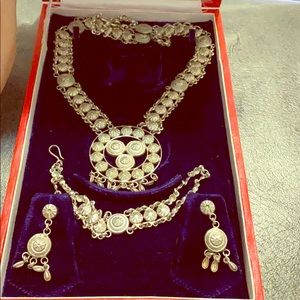 SOLD  Sold !! beautiful Persian silver set